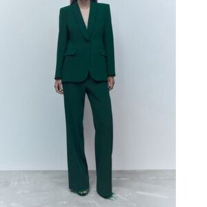 Zara Emerald green tuxedo suit set